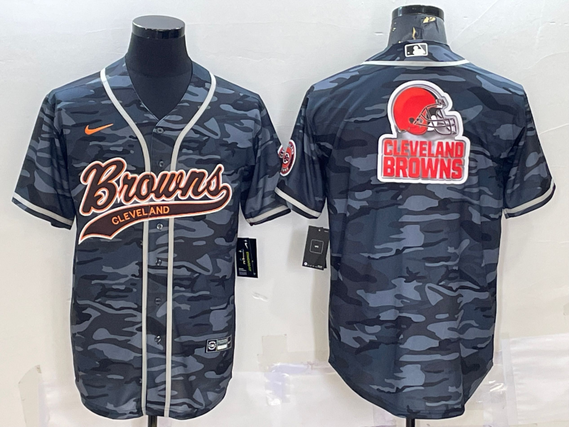 Men's Cleveland Browns Grey Camouflage Jersey